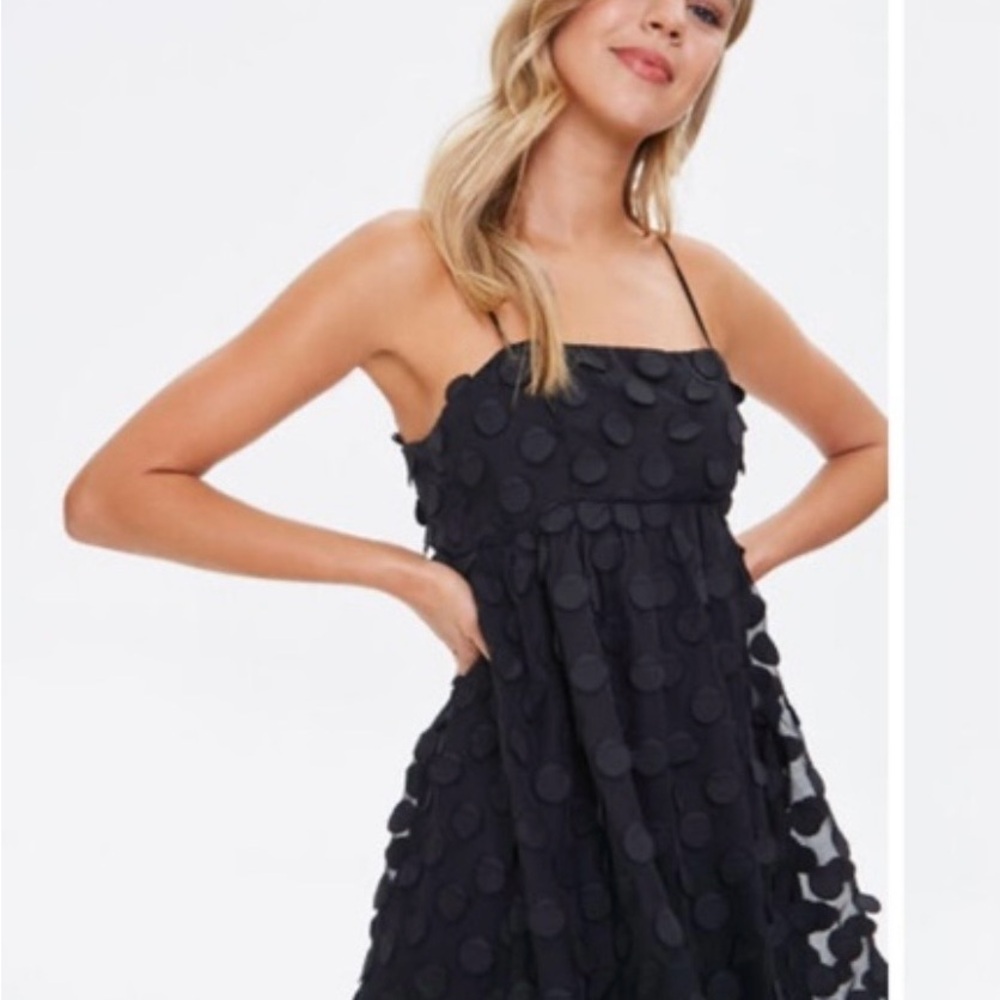 Forever 21 Black Textured Mini Dress